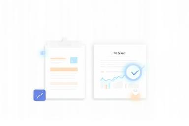 Illustration representing assessment or evaluation tools with data analysis